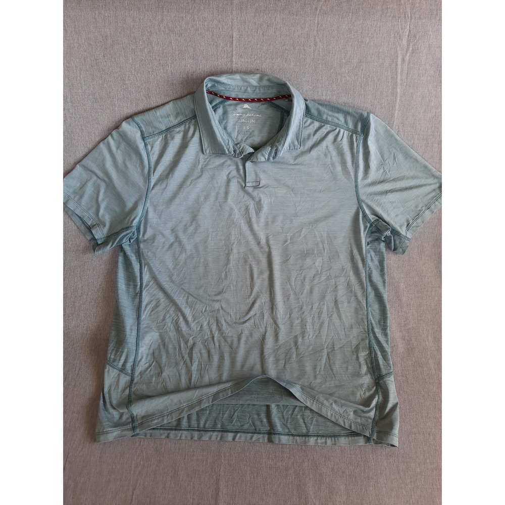 Tommy Bahama Islandzone Men Large Polo Shirt Activewear ShortSleeve Blended Poly